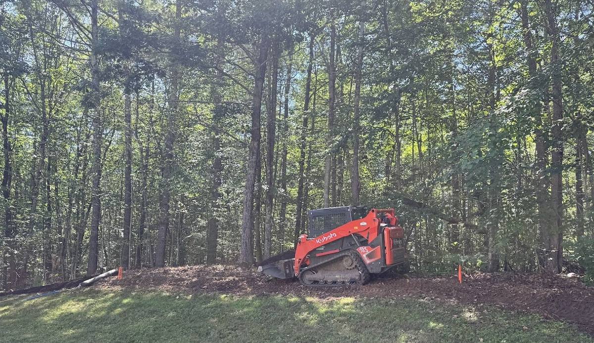Kubota performing forestry and drainage conservation work — GSS field project